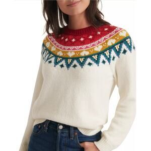 Marine Layer Archive Alpine Fair Isle Sweater in Rainbow Size XL
